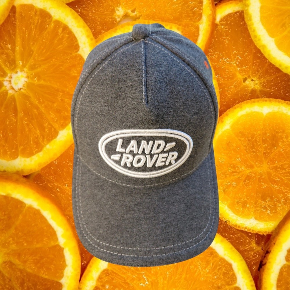 Land Rover Mens Gray Heathered Jersey Baseball Cap Hat Terrain Icons One Size